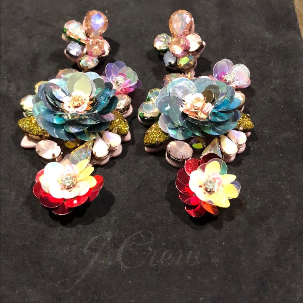 Floral confetti earrings